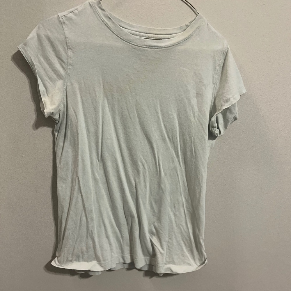 light blue green t-shirt